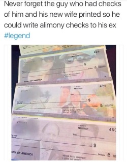 camronspink-mink:  lucidnee:  virgoassbitch:“NEVER BEEN HAPPIER!!!! I LOVE MY WIFE!!”me bouta cash the check of u and ya ugly ass wife   ^^^^