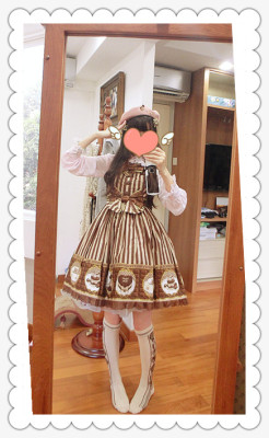lostnatsu:  I have fallen in love with AP’s all chocolate prints and was trying my best to collect them! Today I just received Melty chocolate jsk in mocha and brown. It is sooooooo cute!!! &gt;////&lt;