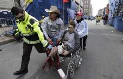 m-ir4cles:  lizzietupman:  leirdnamas:  anthonygrey:  I’m sorry to my followers for the image above, but it’s the most shocking I’ve seen from the news about Boston and it might wake people up the what’s going on around them. PEOPLE have done
