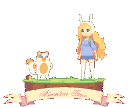 fiddlemod:  Pixel Fionna and Cake by DAV-19 