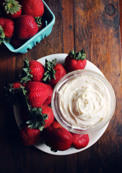 do-not-touch-my-food:  Creamy Fruit Dip  Fun fact: whenever I read the word strawberry/berries&hellip;I always hear it in an English accent in my head. As a consequence, this fruit has become sexier over time. I honestly blame Sean Bean for that.