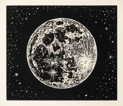 1000drawings:  Full Moon by Mike Schultz