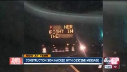 strugglefuck:  SOMEONE HACKED THE CONSTRUCTION SIGN NEAR MY HOUSE AND IT GOT ON THE FUCKING NEWS GOD BLESS FLORIDA 