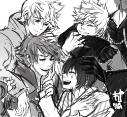 artmun:  !!THIS IS NOT A SPOILER!! ————-This is what I want to see. Be merciful, is 4am but I had to draw this qmq)All the happy tears.Axel, GOD You suffered so much, I NEED TO SEE YOU SMILE.Roxas, Ven, Xion, I want them to be happy. This trip