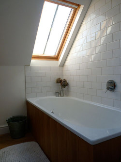 myidealhome:  bath under the window (via Sneak Peek: Victoria Suffield and Phil Webb | Design*Sponge)   