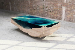 reidkun:  mymodernmet:  The Abyss Table is a stunning coffee table that mimics the depths of the ocean with stacked layers of wood and glass. Made by London-based furniture design company Duffy London, the limited-edition piece comes with the hefty price