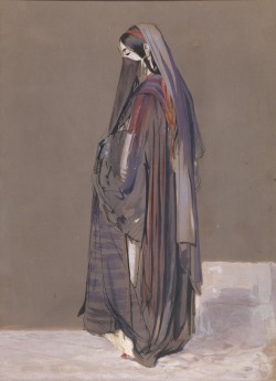 snowce:    John Frederick Lewis, Veiled Egyptian Girl, Cairo