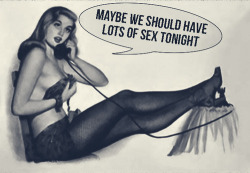 Pinuparadise:  Maybe We Should Have Lots Of Sex Tonight | Via Tumblr På We Heart