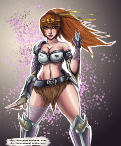 tahuprimeart:  Here’s my entry for a DOA costume contest I did up over the last 2 days. It’s a “Fantasy Barbarian Princess” design for Kasumi.Kasumi is best girl.Commissions are OPEN! Just ASK!