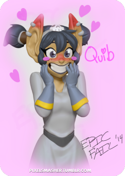 pixelsmasher:  &ldquo;Q-T Quib&rdquo;.  Did another 3d sketch tonight, this time it’s Quib, the adorable faced goblin warlock wow character who belongs to  mypettentaclemonster , Rara (nsf)  I have so many other projects to finish :P but impulses