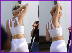 nude-celebz:  Miley Cyrus has a seriously cute tush ;&gt;