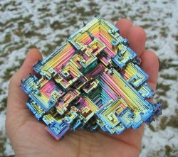pastelmorgue:  limitlesscorrosion:  221b-bacon-street:  tibets:  THIS IS A NATURALLY OCCURRING METAL WHAT  metal as fuck  This is a pure bismuth crystal. The heaviest element that is not radioactive (ok technically it is but it’s half life is like
