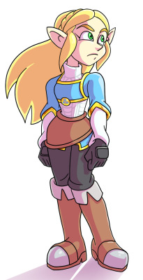 lazuliro:Trying to do a cartoony version of Zelda from Breath of the Wild! My first sketches made her look a bit too young haha eyebrow Zelda &lt;3 &lt;3 &lt;3 &lt;3