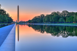 americasgreatoutdoors:  Happy Presidents’ Day! What better way to celebrate our first president’s birthday – George Washington – than with this gorgeous photo of the monument built to honor him. A 555-foot marble obelisk, the Washington Monument