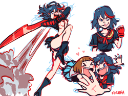 forosha:  some KLK doodles since we re-watched it today 