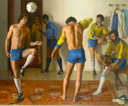 CLAUDIO BRAVO (died 2012) - painter Before the Game.