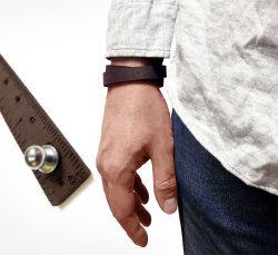 odditymall:The Wrist Ruler is a leather wristband that doubles
