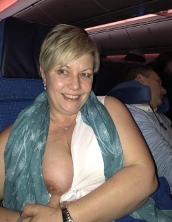 dicko2511:  thesexualgourmetexposedinpublic: I have done a lot of flying, but unfortunately I never seen anybody flashing there tits. What a shame.