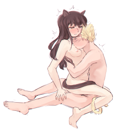 breakfastbooty:  Week 8, Blake x Sun. Because of vote padding, the rest of the weeks are decided. Next is Weiss x Blake~