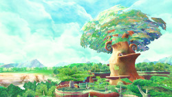 ghirahimslovelyface:  The Legend of Zelda : Skyward Sword : Scenery ; Faron Woods,Lake Floria,Skyview Temple  punch me in the face this game is so pretty like damn
