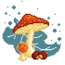 fuckyeah-pixels:  Autumn Mushrooms by etNoir