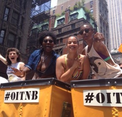 papermagazine:  Orange Is the New Black at the NYC pride parade! 