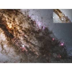 A Supernova through Galaxy Dust #nasa #apod #esa #hubbleheritageteam #stsci #aura #supernova #galaxy #centaurusa #cena #dust #hubblespacetelescope #sn2016adj #typeiib #stellarcorecollapsesupernova #interstellar #intergalactic #universe  #space #science