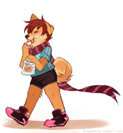 30 min doodle of karma, my shiba ocshe was supposed to be exercising then said screw it and got donuts