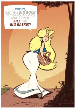risax: dalehan:  risax:  lucianite0:  hugotendaz:    Panacea - Asterix and Obelix - Big Basket - Sketch   She has a big basket, doesn’t she. A beautiful basket :) Newgrounds Twitter DeviantArt  Youtube Picarto Twitch   Read that and got confused by