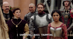dolewhipofdisney: it’s pride month so it felt appropriate to make screencaps out of the perfect scene in Galavant where an army of gays save the day 