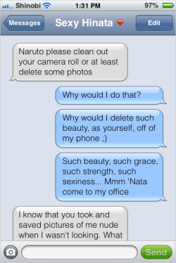 sunshine-family-texts:  “I’m a pervert, but only with my waifu Hinata.”