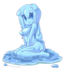 #85 - Slime Always wanted to draw a slime girl.