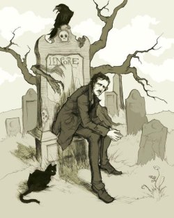 medacris:  inquisitor-aesthete:  The dark and murky worlds in which you want to stay.  Edgar Allan Poe and H.P. Lovecraft, masters of horror. 