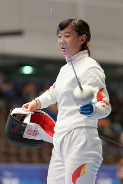 modernfencing:  [ID: four photos of epee fencers.] I’m headed out the door to practice, but here’s your women’s epee round of 4: Sun Yiwen against Rossella Fiamingo, and Lauren Rembe against Emese Szasz! 
