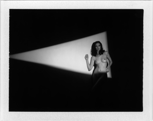 flamingchickenstudio:  Cindy. Shot with a Polaroid 600SE on Fuji FP100 film 