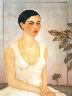 fridakahlo-art:    Portrait of Cristina My Sister (1928)  Frida Kahlo  