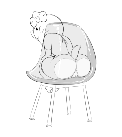 whackyscissors:  That is a lucky chair  Lucky