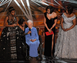 accras:The “Hidden Figures” cast onstage with Katherine Johnson - 0scars 2017