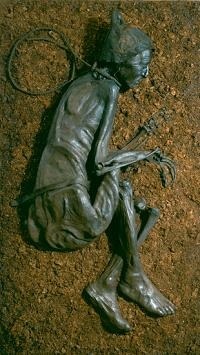 in denmark, 1950, two brothers were digging peat to be used as fuel when they came across what is now known as the tollund man. he still had hair, skin, and a five o'clock shadow, so they assumed it was a recent murder victim and called the police. upon