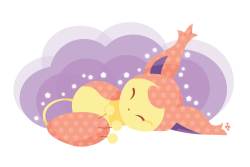 zombiemiki:  Day 19 of Draw Every Day in June~A sleepy little Skitty :3