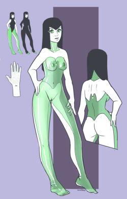 Dart, D4900 is one of three robots from the quickly discontinued generation of sexbots bulit of two main parts - white solid skeleton and translucent green matter composed of nanobots. Originally intended to allow shape changes, after some tweaking of