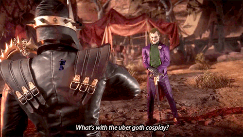 tampire:  The Joker VS Noob Saibot (as The Batman Who Laughs) in Mortal Kombat 11