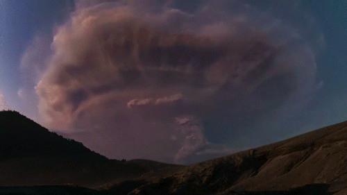 shenori:    Lightning inside a volcanic ash cloud in Patagonia.   