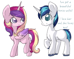 bubblepopmod:  The adventures of shining and his horse wife. Bonus:   ulgh &hellip;I&rsquo;m going to be sick cutesick