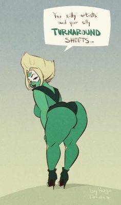   Peridot Steven Universe - Turnaround - Cartoon PinUp  You know that all artists are a little kinky since turnarounds are one of the standard production things. That&rsquo;s what they draw all day in Cartoon Network studio :)  Newgrounds Twitter DeviantA