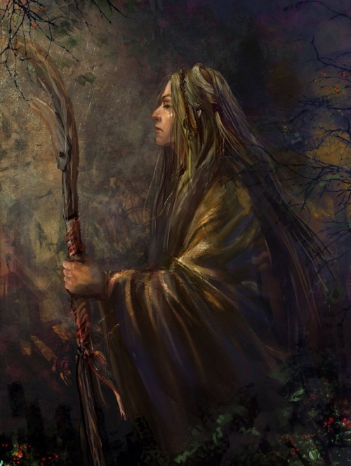 skyturtlebotch:  Old Druid lady…or something. Ashmedh - the Swamp Lad by BabushkaYaga
