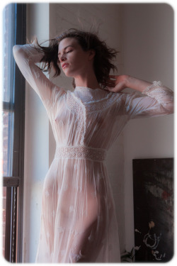 tmpls:  amor-invictus:  tmpls being soft in the gauze under-dress by Pablo Anwar  Me in the wet underwear again.   Not Quite Naked