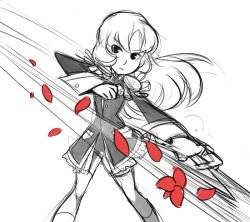 cubewatermelon:  I was having a rough drawing night, but I drew strength from a Revolutionary Girl. 