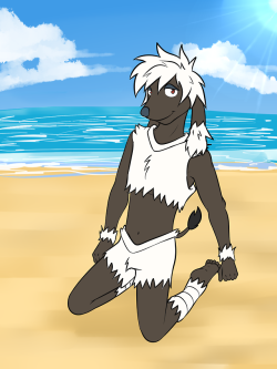 furfrou guy on a beach