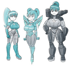 rexcrash:Jenny designs based on Iron Man armors. And War Machine, obviously..